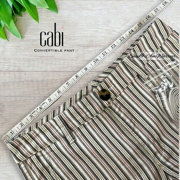 CAbi NWT sage multi- stripe convertible tie strap pants *shop@iamwarrior - Picture 9 of 15
